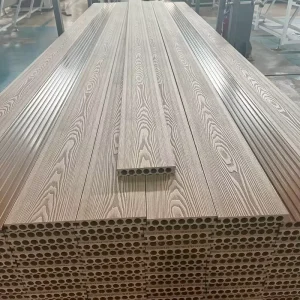 Snap-on 3D Embossed WPC Outdoor Flooring Terrace and Balcony Anti-corrosion Wood-plastic Courtyard Decking Boards Floors