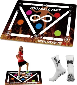 Soccer Training Mat Football Footstep Training Mat With Anti slip Socks Improve Speed and Coordination Exercise Mats W24 465B