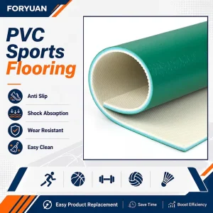 Soft Anti Collision PVC Sports Vinyl Flooring Rolls Cushioned Anti Slip Surface for Indoor Playground Use