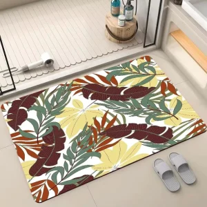 Soft Antimicrobial Solid-Color Non-Slip Bathroom Floor Mat