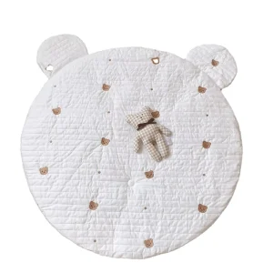 Soft Cotton Crawling Carpet Infant Play Mat Round Cotton Baby Soft Padded Sensory Play Mats Crawl Playmat Activity Floor Mat