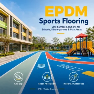 Soft EPDM Rubber Flooring Shock-Absorbing Cushioned Safe Non-Toxic for Daily Use