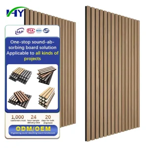 Soft Felt Wooden Strip Grid Acoustic Panel Sound Insulation Modern Lightweight Durable Flexible Background Wall Decoration Board
