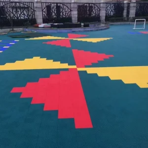 Soft PP Outdoor Kindergarten Playground Flooring Tiles