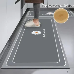 Soft Washable Diatomite Water-Absorbent Non-Slip Kitchen Floor Mat