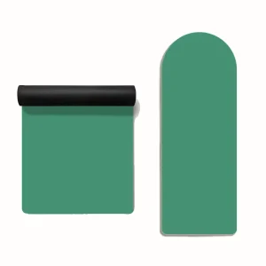 Solid Color Semi-Circular 5 mm PU Yoga Mat Non-Slip Shock-Absorbing Floor Mat with Carrying Bag