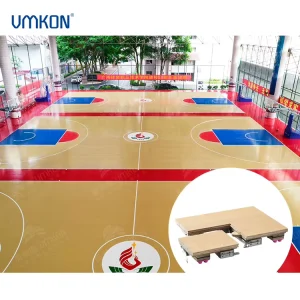 Solid Maple Multi Purpose Indoor Flooring Interlocking Floor Tiles Basketball Courts Shock Absorption Eco Friendly Badminton