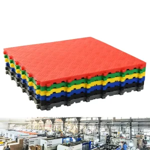 Solid PP Interlocking Floor Mats for Indoor, Workshop, Mall, and Warehouse Use Waterproof Eco-Friendly Fireproof Anti-Slip