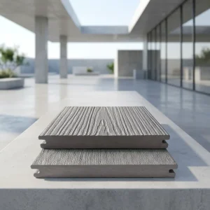 Solid WPC Outdoor Decking, Anti-UV Waterproof Composite Deck Planks for Patio, Garden, and Balcony