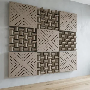 Sound Absorbing Board 3D Stereo Acoustic Panel Decorative Wall Cladding for Living Room Studio Aesthetic Noise Reduction