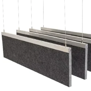 Sound Absorbing Polyester Acoustic 3D Ceiling Baffle Panels