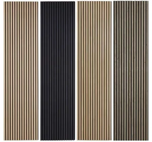 Sound Absorption Panel Board Slat Decorative Wood Wall Panel Panneau Acoustique Polyester MDF Acoustic Panels for Wall