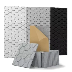 Sound Insulation Panels Fireproof Waterproof Acoustic Wall Panels for Home Cinema Gym Hotel Use 100% Polyester Fiber NRC 85%