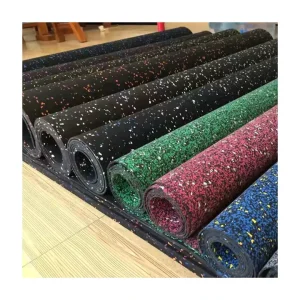 Sound Insulation Shock Absorption 3mm-12mm EPDM Gym Mats Rubber Flooring Rolls