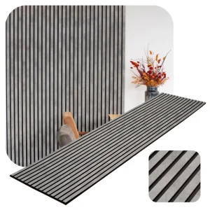 Sound Proof Wooden Board Grey Wood Acoustic Panels Wall Paneling Slat Wooden Acoustic Panel with Felt