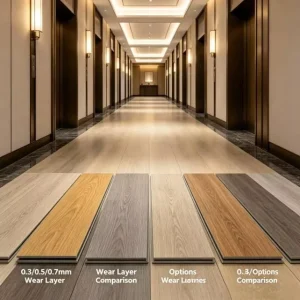 Soundproof IXPE Underlayment Attached SPC Flooring Thermal Insulation Comfortable Foot Feeling Quiet Click Vinyl Plank
