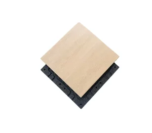 Soundproof & Shock Absorption 20mm Rubber Tiles Eco-friendly Wood Grain Rubber Flooring for Gym Outdoor Workshop Industrial Use
