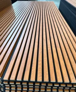 Soundproof Wall Panel Natural Veneer Wood Slats Soundproof Indoor Villa Acoustic Panel