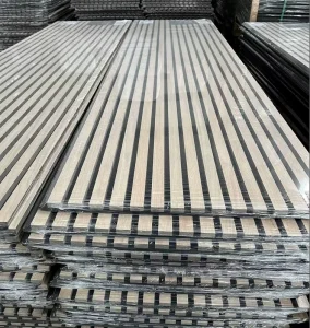 Soundproof Wall Panels MDF Akupanel Wood Slatted Wall Acoustic Felt Panels for Interior Decoration Wall and Ceiling