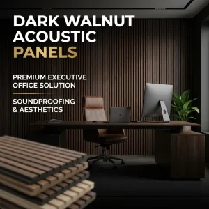 Soundproof Wall Panels Modern MDF Wood Slat Acoustic Board for Home Studio Office Hotel Decoration