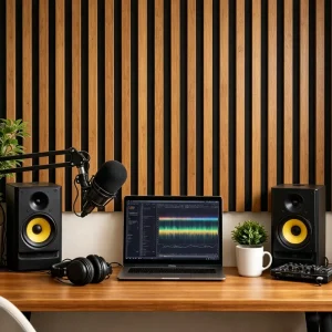 Soundproof Wood Panels Polyester Fiber Acoustic Wall Panels Interior Wall Panel Home Decorative Wall Panels for Recording Studio