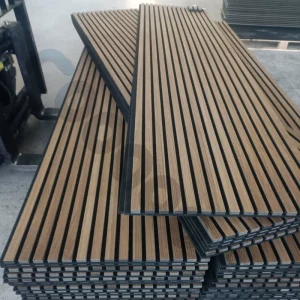 Soundproof Wooden Slat Acoustic Decorative Panel for Wall