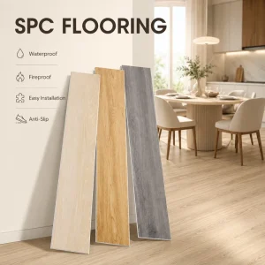Spc Flooring Stone Design Waterproof Rigid Tile Anti Slip Wear Resistant Custom Color Home Decoration Exporter Supply Indoor