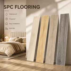 Spc Flooring Stone Effect Vinyl Click Lock Soundproof EVA Underlay Durable Surface Retail Store Renovation Producer Bulk Factory