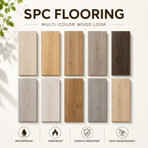 Spc Flooring Stone Marble Look Rigid Core Waterproof Click Lock Anti Slip Wear Layer IXPE Backing Hotel Apartment Manufacturer