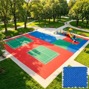 Splicatble Interlock Modular Floor Removable Playground Flooring for Seasonal Kids Play Park Ground