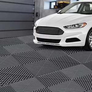 Splicing Grille Anti Slip PP Garage Floor Tiles for Car Wash Rooms with Modern Design and Click Lock Installation
