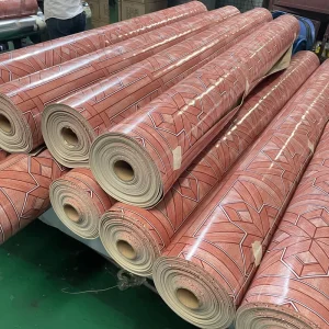 Sponge Back PVC Flooring in Roll Waterproof Wear Resistant Indoor Use 0.9-3mm Thickness