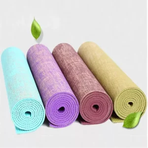Sport Fitness Pilates Yoga Mat Natural Rubber Jute Cotton Anti-Tear