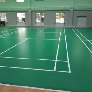 Sports Flooring 100% Vinyl PVC Roll Indoor Badminton Sport Court Self Adhesive