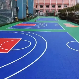 Sports Flooring Eco-Friendly Interlocking PP 12mm Thick 1200 Tensile Strength for Indoor/Outdoor Gym Basketball Fitness Centers