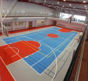 Sports Flooring Material Manufacturer Produce Excellent Wear Weather Resistance Durable SiPU Multi Sports Court