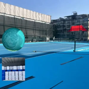 Sports Hard Surface Acrylic Elastic Paint Outdoor Sports Courts Eco-Friendly Sports Flooring Shock Absorption Anti-Slip