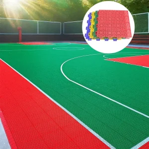 Sports Plastic Flooring for Basketball Tennis Badminton Courts Outdoor Tiles for Basketball Courts