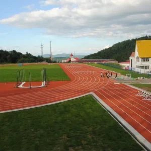 Spray-Coated Synthetic Rubber Running Track Surface, UV-Resistant, World Athletics Certified