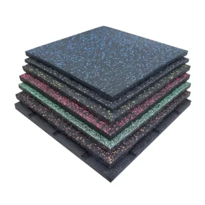 Squares Indoor Gym Floor Tile Durable Gym Mat Floor Noise Insulating Rubber Gym Mat Rubber Flooring for Sports Venues