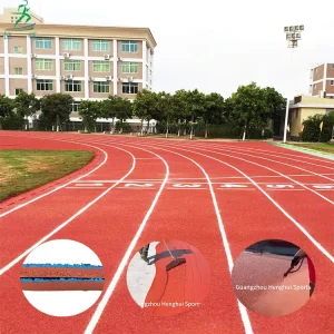 Stadium Playground Rubber Surface Athletic Track Full PU Eco-Friendly Shock Absorption IAAF Tartan Track Factory Direct