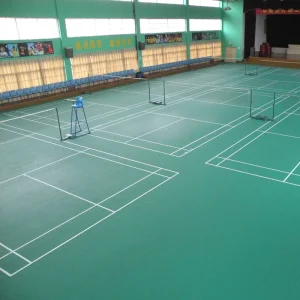 Standard Size Green Badminton Court Floor