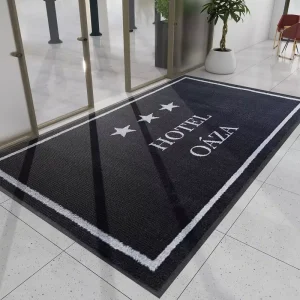 Star Hotel Quality Custom Logo Doormat Nylon Rubber Comfort Floor Mat for Indoor and Outdoor High End Places Printed Logo