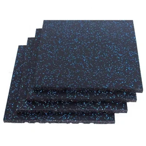 Strength Training Cushioning Shock Absorbing Commercial Use Breathable Gym Rubber Mats 50cm*50cm 20mm Thick Protective Flooring