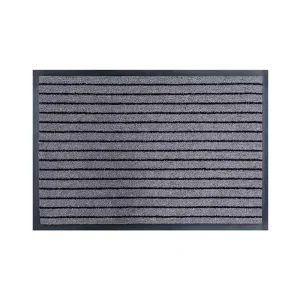 Stripe Doormats Custom Artistic Cut Pile Door Mat for Home PP Rubber Pile Design Door Mat