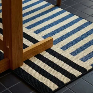 Striped Bathroom Water-Absorbing Non-Slip Jacquard Woven Stain-Resistant Foot Mat