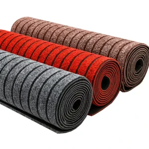 Striped Style Kitchen Floor Mat Wipe-Clean Dirt-Proof Doormat Entryway Doorway Carpet Home Use