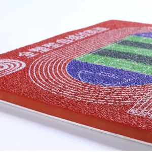 Strong Adhesion Rubber Court Flooring with Custom Thickness and Weather Resistance All plastic Self adhesive Textured Track