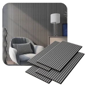 Studio Acoustic Panels Wood Wall Panels PET Felt MDF Slat Wood Veneer 3D Acoustic Wall Panel