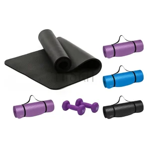 Suede NBR Non Slip 8mm Yoga Mat Workout Fitness Exercise Mat Comfortable Folding Gym